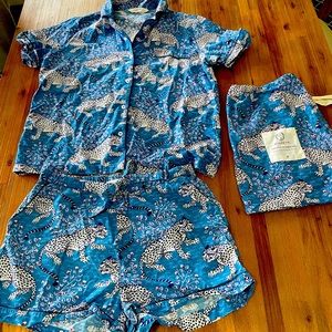 Print fresh bagheera blue shorts sleep set